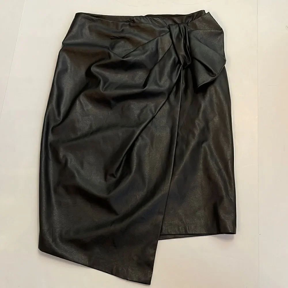 Closet London Vegan Leather Skirt